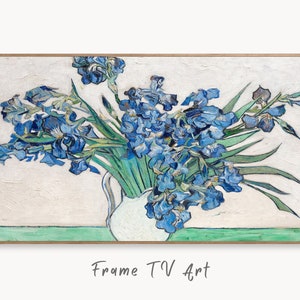 Samsung Frame TV Art 4K Irises Famous Still Life Painting by Vincent van Gogh. Instant Download van Gogh Art for Frame TV. Vintage Wall Art