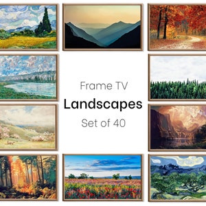Set of 40 Samsung Frame TV 4K Art. Ultimate Landscapes Paintings & Digital Art Collection. Nature TV Art Set. Instant Download Frame TV Art