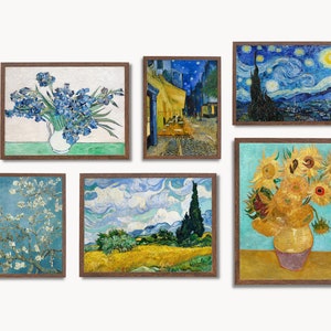 Vincent van Gogh Wall Print SET. Gallery Wall Set Van Gogh Prints Set of 6. Famous Paintings Collection Fine Art Prints. Van Gogh Art Set #3