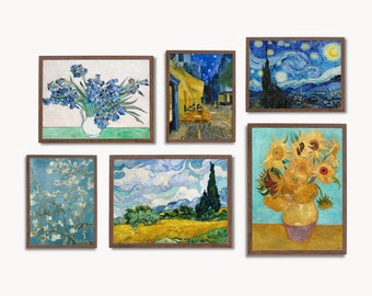 Vincent van Gogh Wall Print SET. Gallery Wall Set Van Gogh Prints Set of 6. Famous Paintings Collection Fine Art Prints. Van Gogh Art Set #3