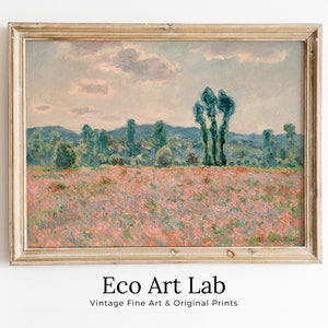 Poppy Field by Claude Monet. Famous Painting. Instant Download Vintage Decor. Vintage Landscape Printable Wall Art. Spring Decor. Monet Art