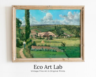 Country Farmhouse Printable Famous Landscape Painting Art Print. Instant Download Vintage Fine Art Print. Countryside Decor Digital Download