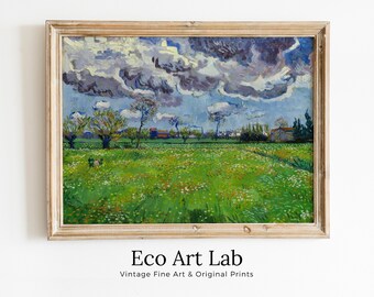 Vincent van Gogh Meadow with Flowers Printable Famous Art Prints. Instant Download van Gogh Print Vintage Spring Painting. Fine Art Print