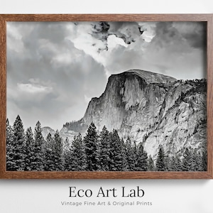 Yosemite Wall Art National Park Poster. Instant Download Yosemite Poster National Park Art, Black and White Wall Decor Printable Wall Art