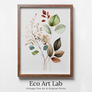 Floral Printable Wall Art. Watercolor Botanical Print. Wild Flowers Art. Printable Flower Watercolor. Boho Floral Art. Floral Minimalist Art