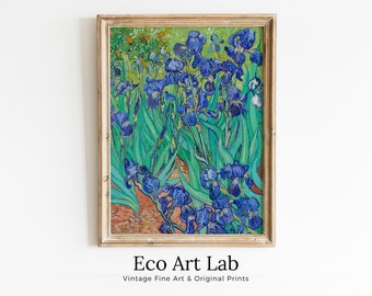Irises by Vincent van Gogh Printable Famous Art Prints. Instant Download. Fine Art Floral Digital Print. van Gogh Print Vintage Wall Decor.
