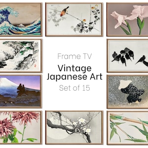 Set of 15 Samsung Frame TV 4K Art. Vintage Japanese Paintings Collection. Antique Japanese Art Set. Instant Download Japanese Frame TV Art
