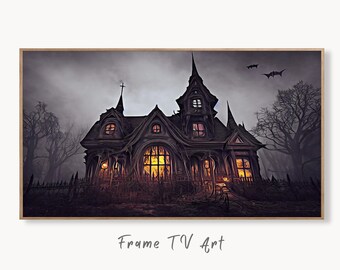 Samsung Frame TV Art 4K Dark Gothic Haunted Mansion. Creepy Horror Instant Download. Scary Frame TV Art. Spooky Art for the Samsung Frame TV