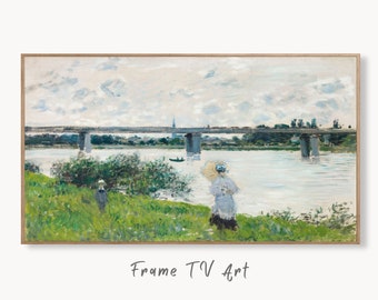 Samsung Frame TV Art 4K The Promenade Famous Claude Monet Painting. Instant Download Landscape Wall Art for the Frame TV. Vintage Wall Art