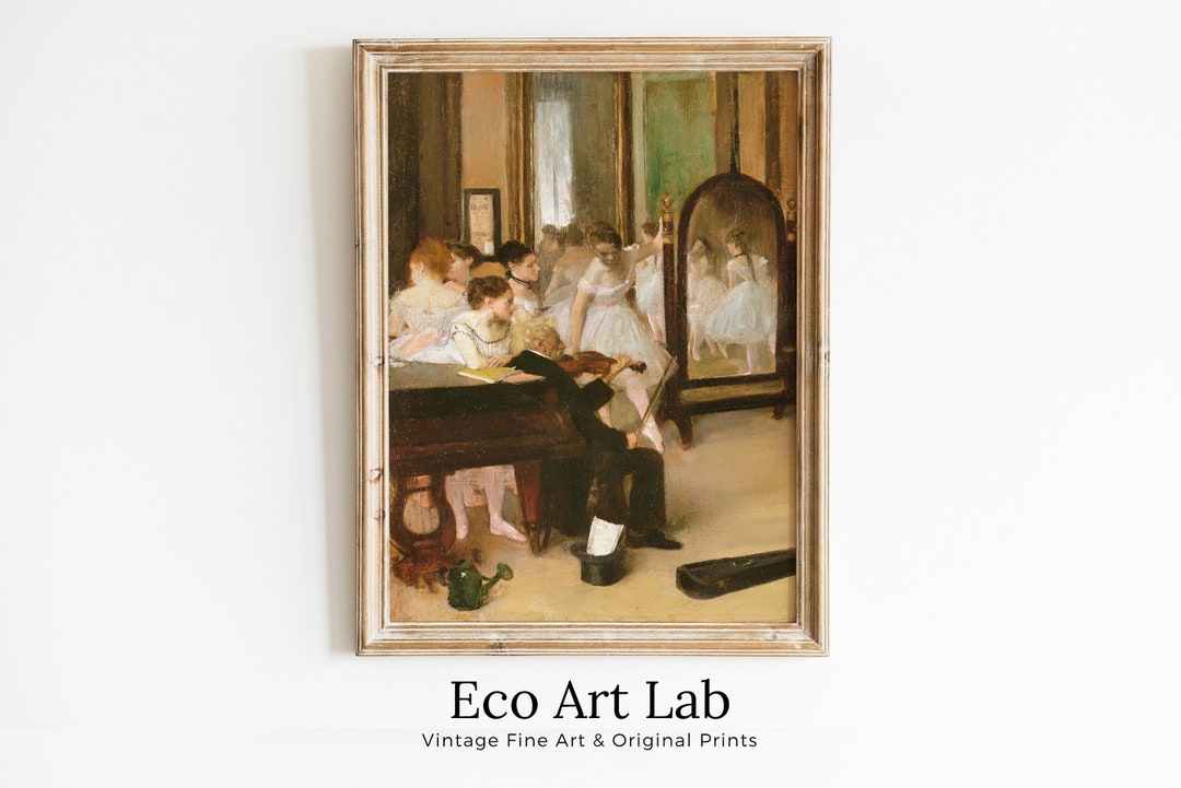 Die Tanzklasse von Edgar Degas von Edgar Degas: Kunstdruck