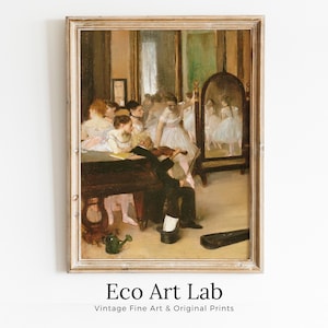 The Dancing Class Edgar Degas Famous Painting Printable Art Print. Instant Download Degas Print. Vintage Ballerina Wall Art Digital Download