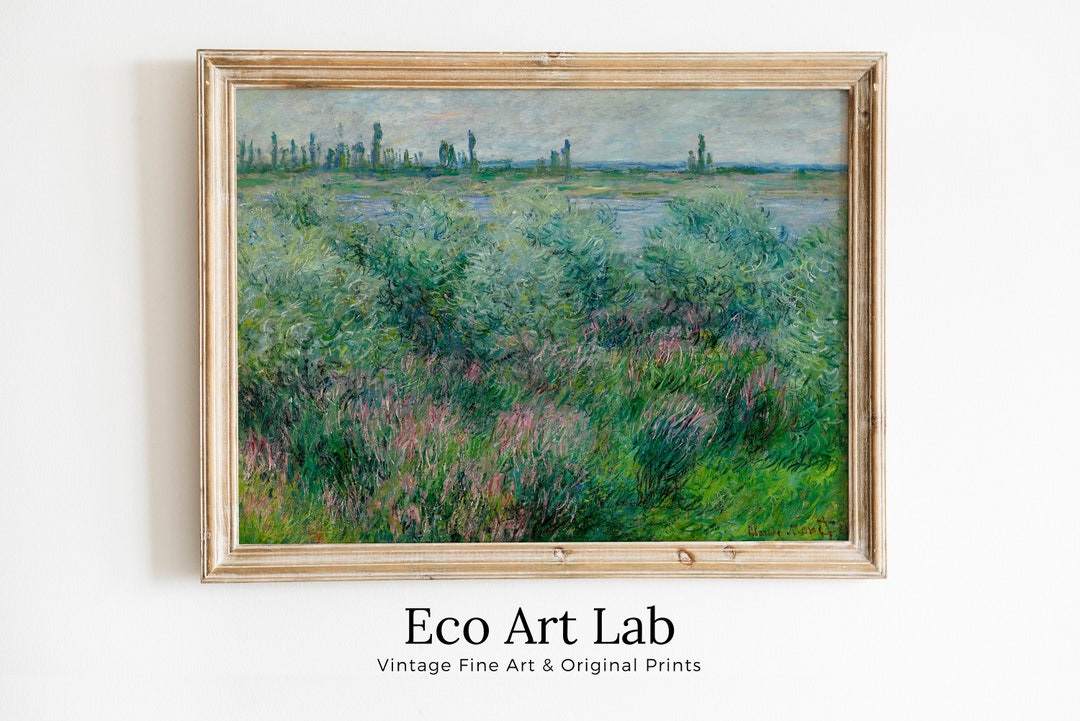 Claude Monet Banks of the Seine Painting Famous Monet Art. Monet ...