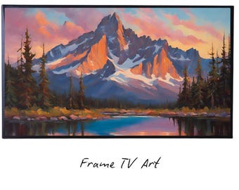 Rocky Mountains Art For Frame TV. National Park Decor For Samsung Frame TV. Landscape 4K Image For Frame TV 4K