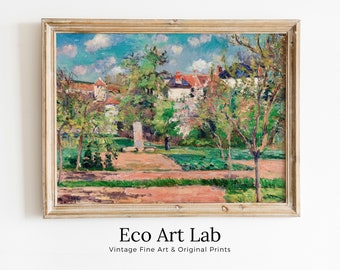 The Garden in the Sun Famous French Countryside Painting. Instant Download Vintage Decor. Botanical Print. Printable Wall Art. Vintage Decor