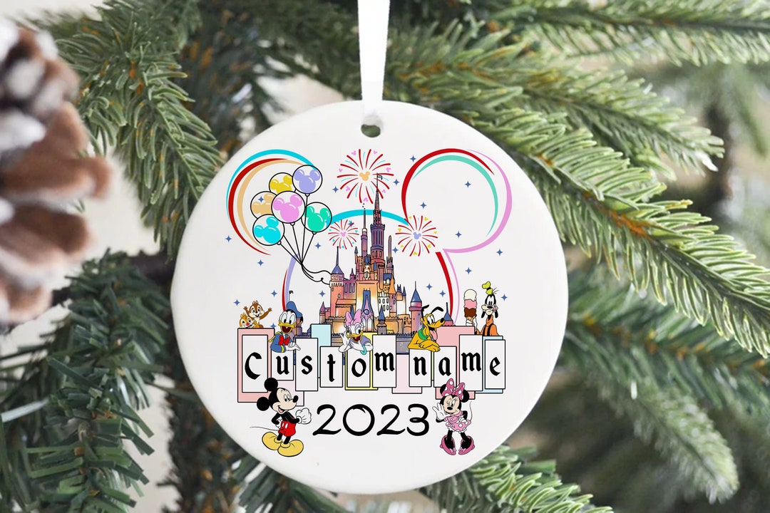 Personalized Disney Ornaments Magic Kingdom Ornaments Xmas Etsy