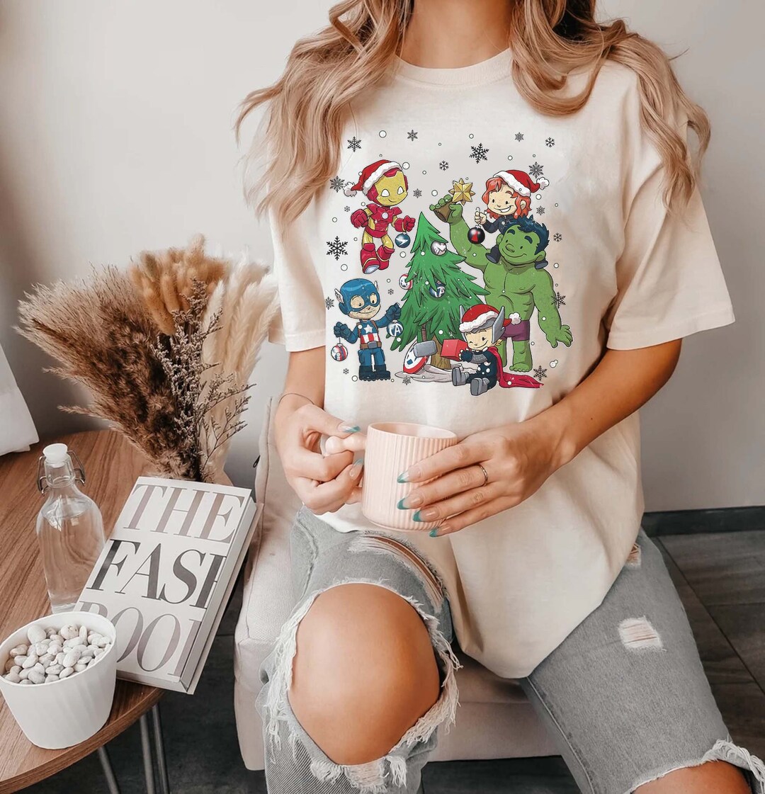 Vintage Superhero Christmas Shirt Vintage Marvel Christmas Etsy