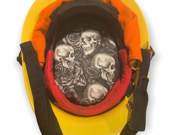 Fire Helmet Lid-Fits Phenix Technology, Cairns, MorningPride Ben 2, Lion and Bullard helmets. Style "Skulls"