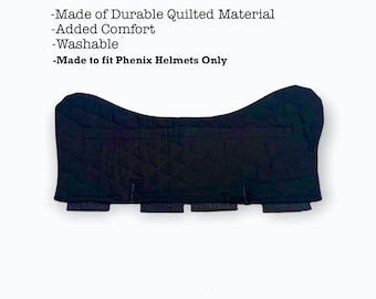 Brow Pad- Compatible with Phenix First Due helmets. Made of quilted material. Style "Quilted Brow Pad"