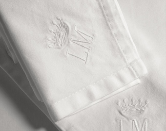 Napkins with crown/coronet of viscount and initials