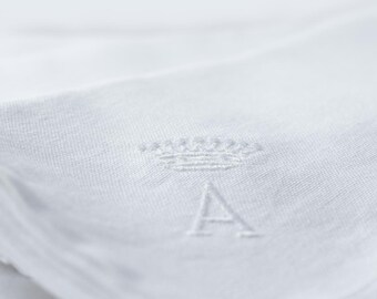 Napkins with crown/coronet of count and initials