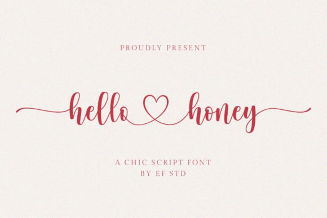 Hello Honey Font Cursive Font Bundle Script Fonts Canva - Etsy Australia