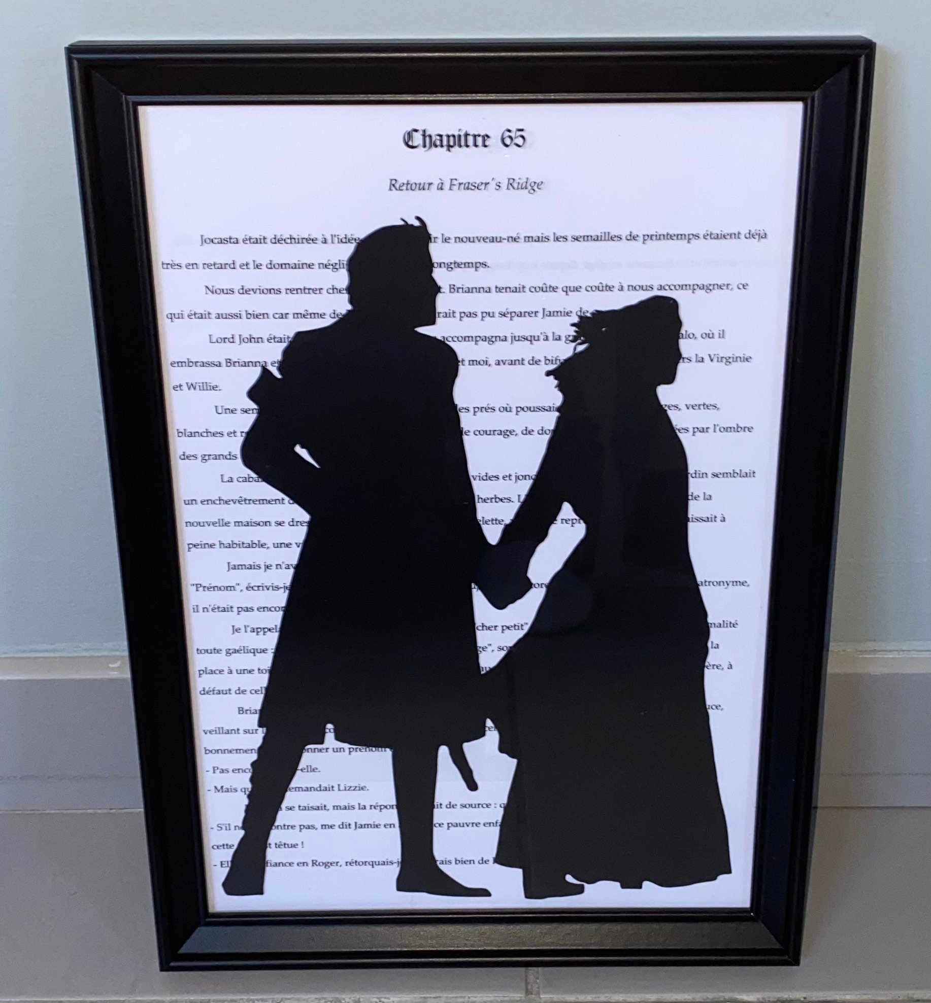 Cadre Décoratif Outlander Jamie et Claire