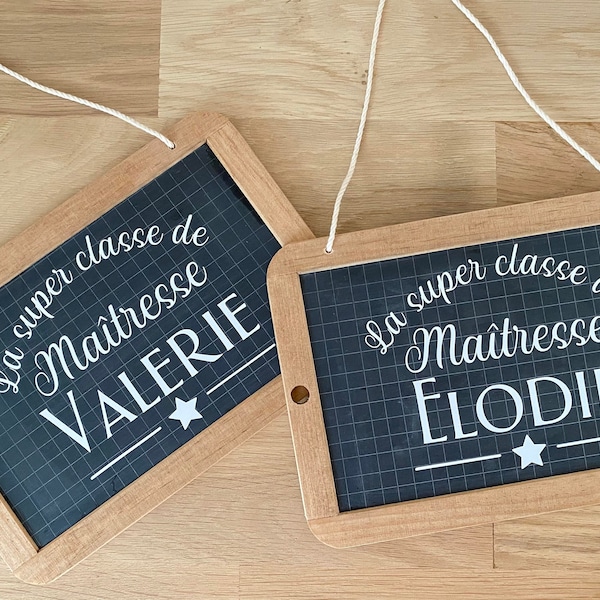 Gepersonaliseerde vintage houten schoolbord voor het klaslokaal van de leraar