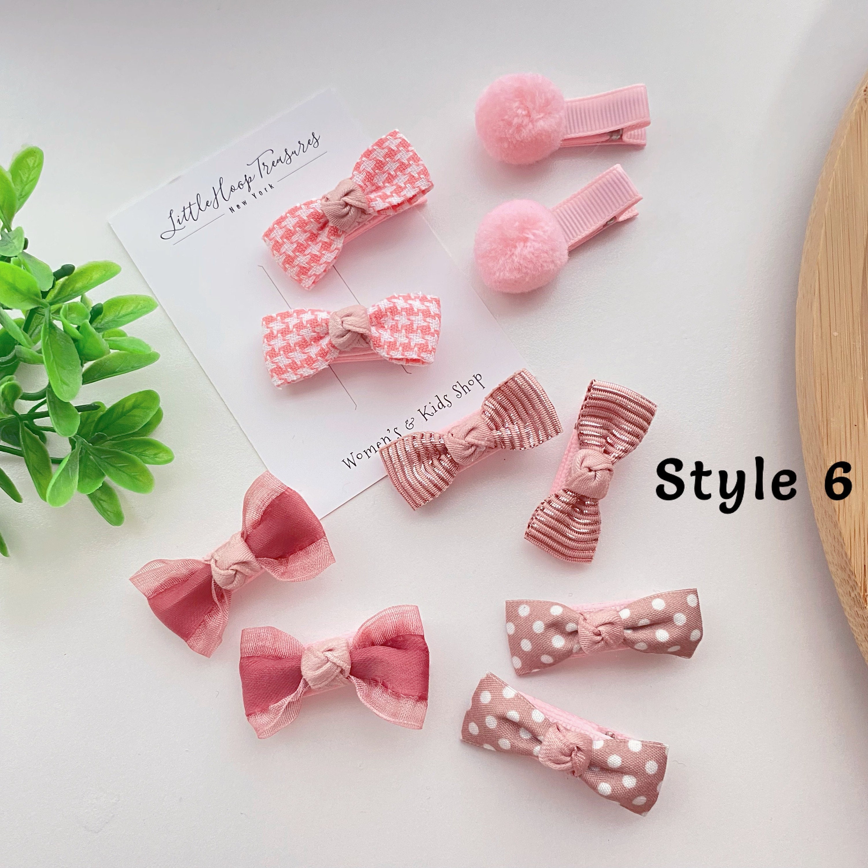 PICK 6 Hair Bow Clips/Baby Hair Clips/Girls Hair Clips/Choose Your