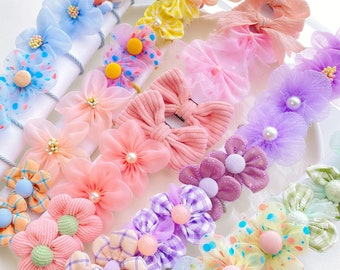 Diademas con lazo para niñas, 10 unidades, lazos para el pelo para niñas pequeñas, accesorios para el pelo para niñas pequeñas, lazos para el pelo, regalos para bebés