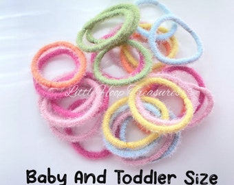 Gentle Baby and Toddler hair ties | Toddler elastic hair tie | Hair accessories | Baby girl hair band | kids Ponytail ties | Gift for kids