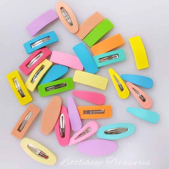 Colorful Snap Hair Clips No Slip Hair Clip Acrylic Hair Clip Snap Clip Hair  Snap Clips Hair Clips Matte Snap Hair Clips 