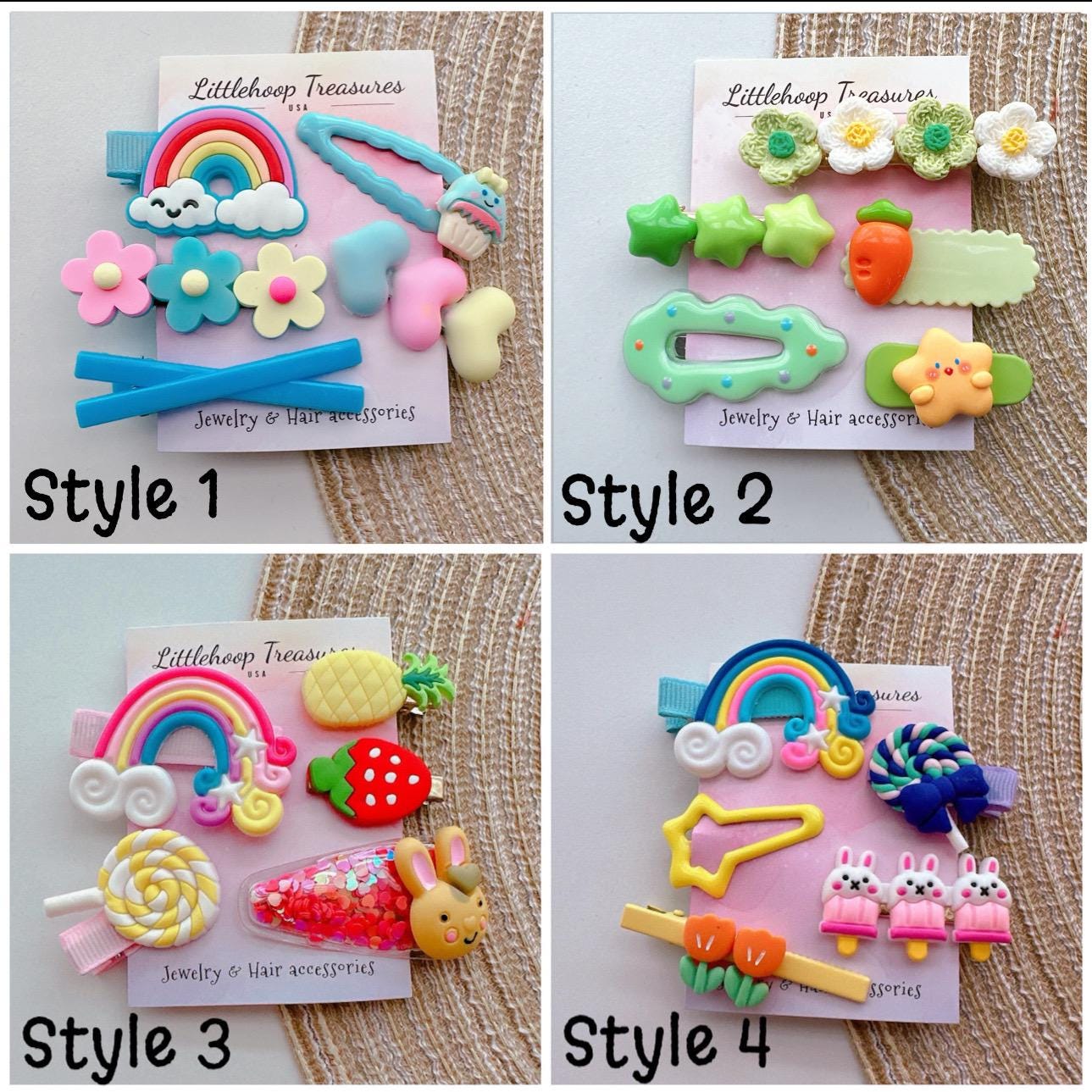 Girl Hair Clips, Set Hair Clips, Kids Hair Clip Set, Hair