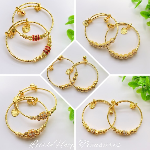 Gold Bracelet with Attached Ring for Women