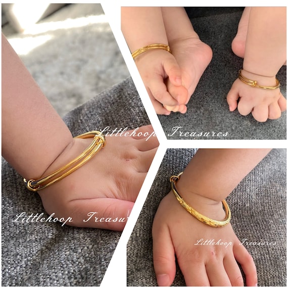Buy Golden Ball Kids Bracelet in India | Chungath Jewellery Online- Rs.  28,620.00