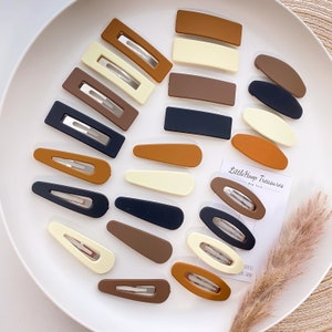 Soft matte snap Hair clip | No slip hair clips | Women and kids Hair Clip | Hair barrettes | Acrylic Snap hair clips | Hair accessories