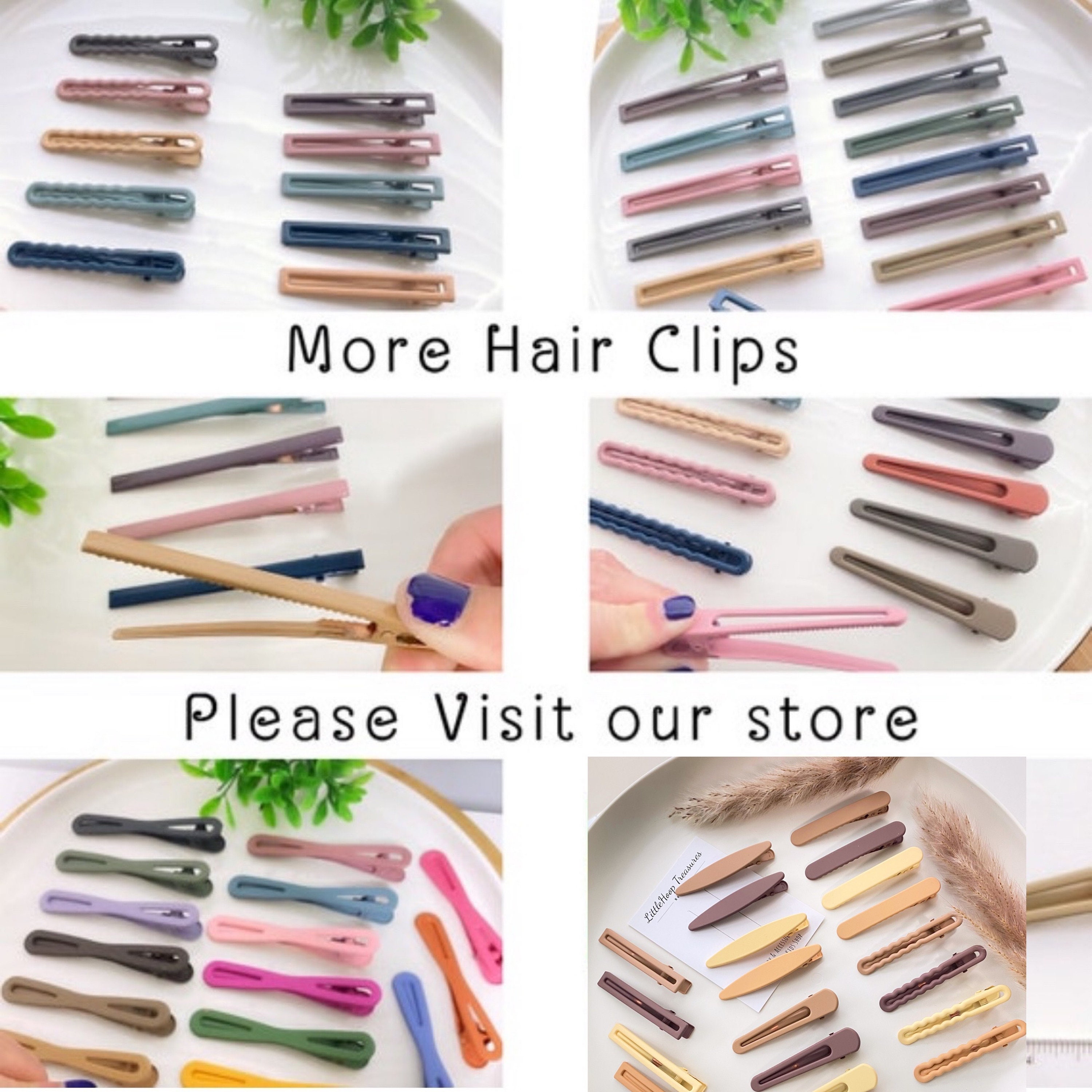 Barrettes à Cheveux Colorées En Résine Mate - Lot De Pinces Fantaisie, Neuves Avec étiquettes