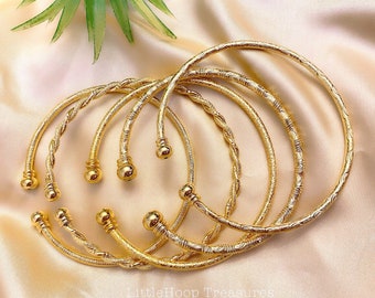 Bangle, 18K gold plated women adjustable bangle, gold cuff bangle, gold bracelet, adjustable bracelet, gift for her, bangle set, gold bangle