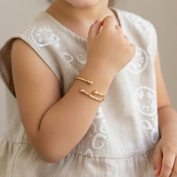 ベビー用22Kゴールドフィルドバングル、幼児用バングル、女の子用