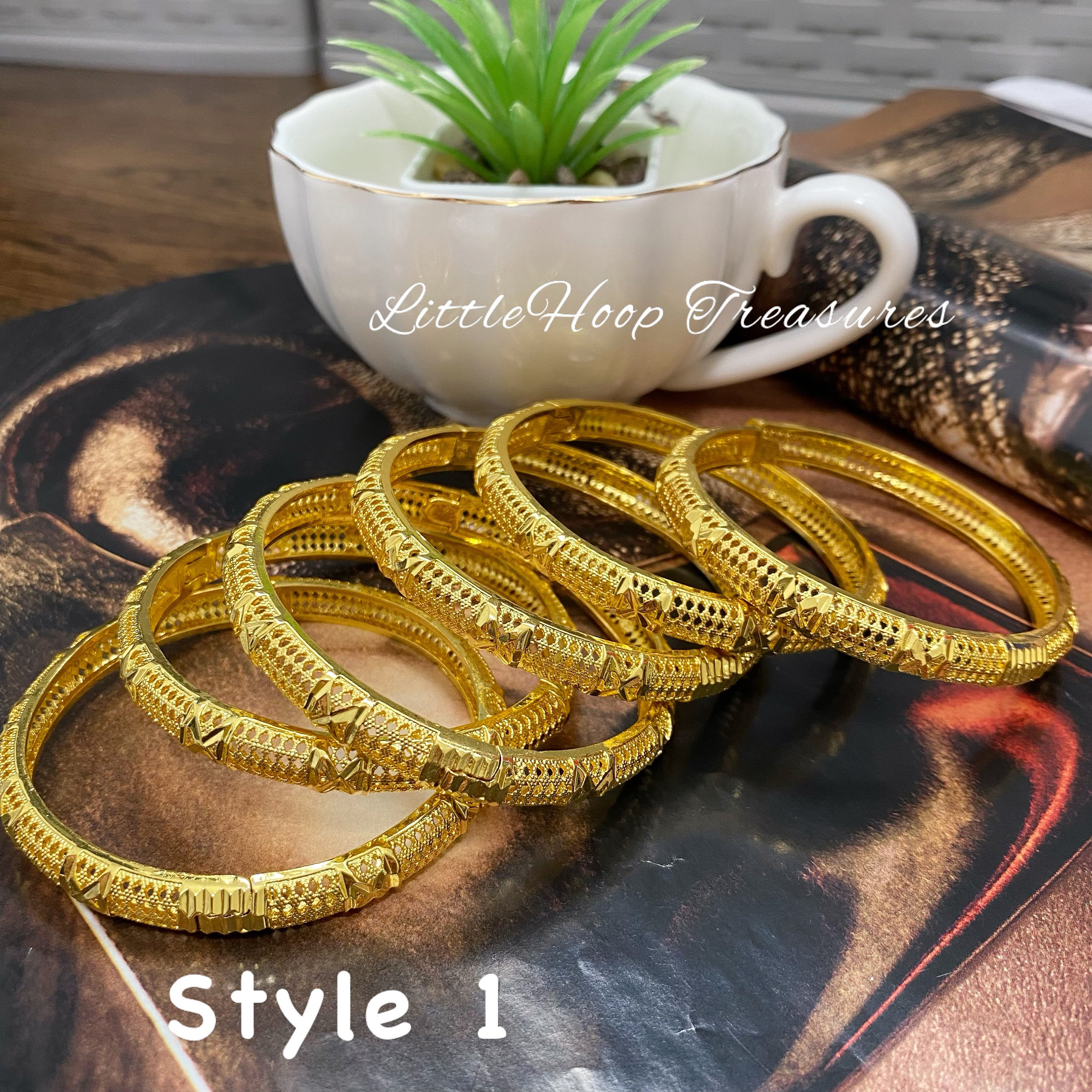 Women Gold Plated Bangles Women Gold Plated Bracelet Dubai Etsy