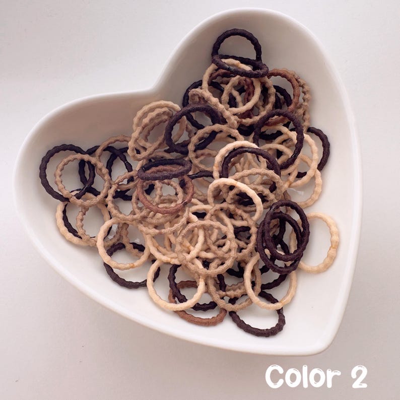 Gentle Baby Hair Ties | Soft Elastic Ponytail Holders, Set of 12 Color 2 Size 3/4”