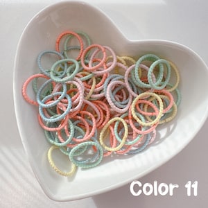 Gentle Baby Hair Ties | Soft Elastic Ponytail Holders, Set of 12 Color 11, Size 3/4”