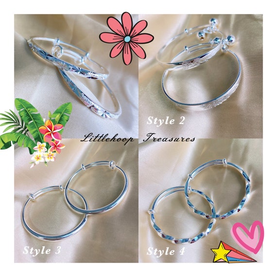 Baby Bangles Fine Silver Baby Bracelets Beautiful Girl - Etsy Baby Bangles Fine Silver Baby Bracelets Beautiful Girl - Etsy