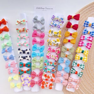 10Pcs Small Bows Hair ties for baby | Toddler ties | baby Hair band | elastic hair ties | Girl Hair ties | Gift for baby | ponytail hair bow