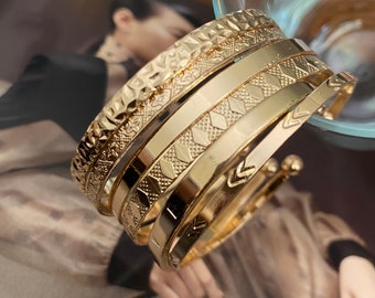 Gold bangle bracelets sets sale
