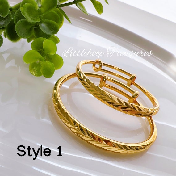 Gold plated bangles for baby sale
