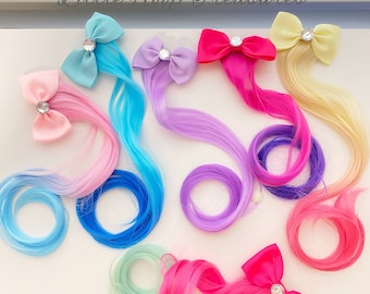 Kids Hair extension Clips | Hair Clips | Bow Hair clips | Hair extension for girls | Hair accessories | Hair extension pins | Gift for her