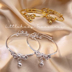 Kids Bangles, baby bangles, silver baby bangles, gold baby bangles, adjustable kids bangles, gold filled or Fine silver baby bangles