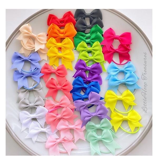 Baby Bows hair ties | ribbon hair ties | bows ponytail | hair ties for girls | ribbon bows ties | girl bows hair ties | toddler hair ties