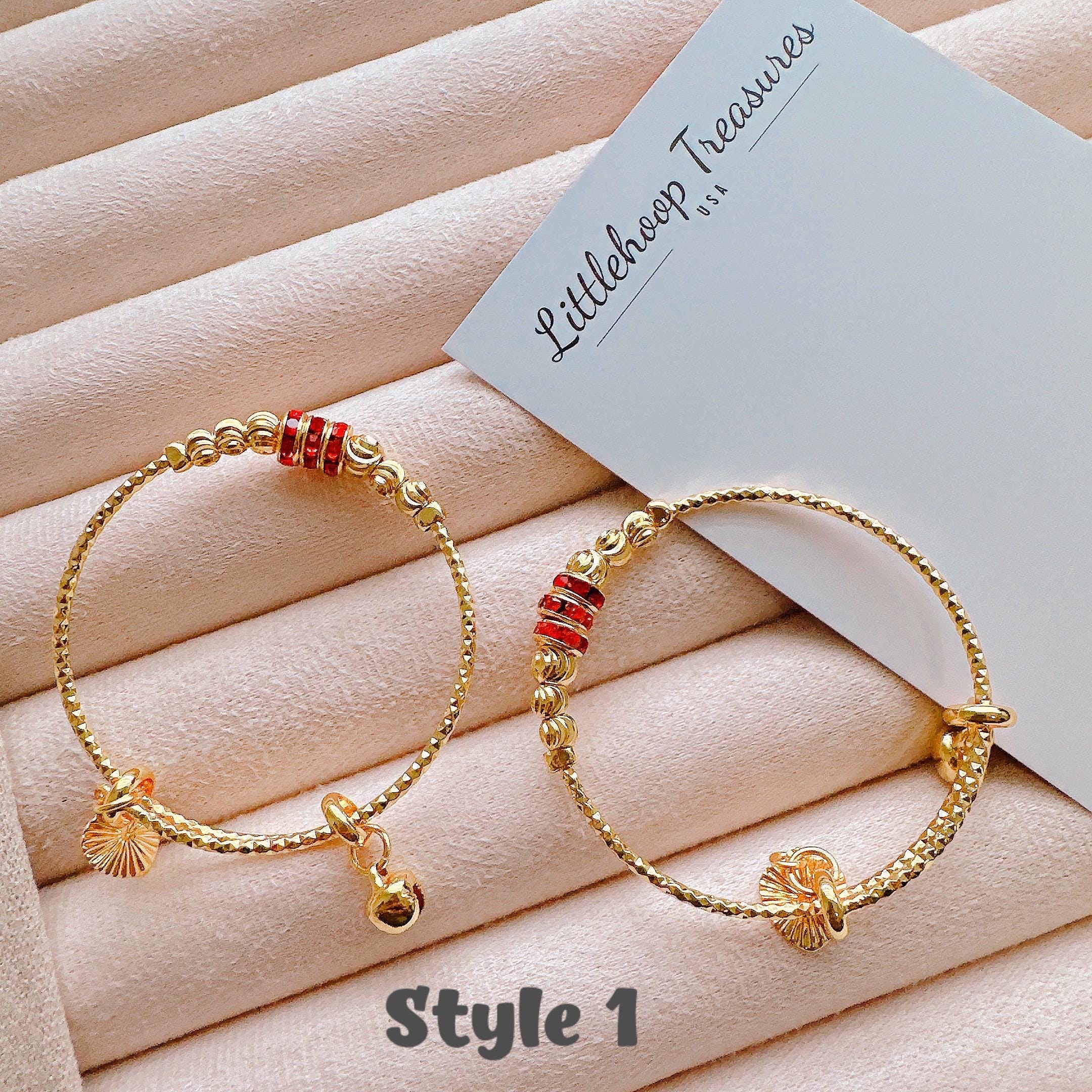 Beautiful Baby Bangles | Gold Plated Baby Bangle | Toddler Bangle ...