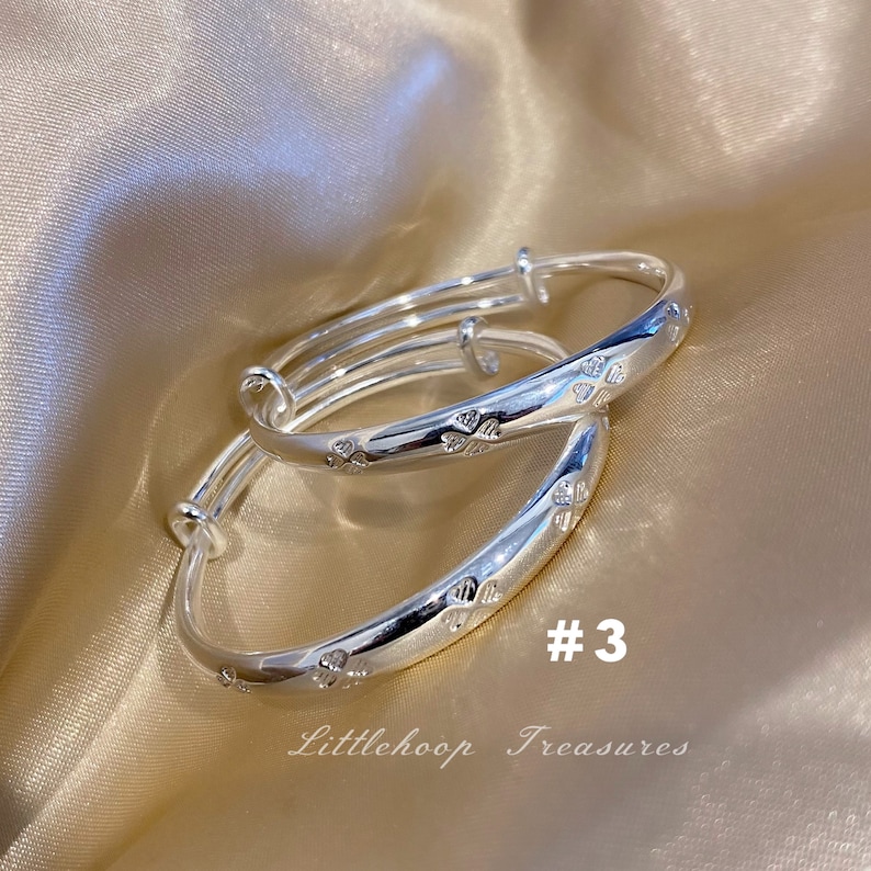 Silver Baby Bangles, Baby Bangles Sterling Silver, Baby Girl Bracelets ...